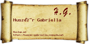 Huszár Gabriella névjegykártya