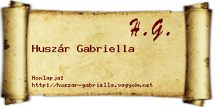 Huszár Gabriella névjegykártya