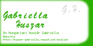 gabriella huszar business card