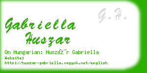 gabriella huszar business card